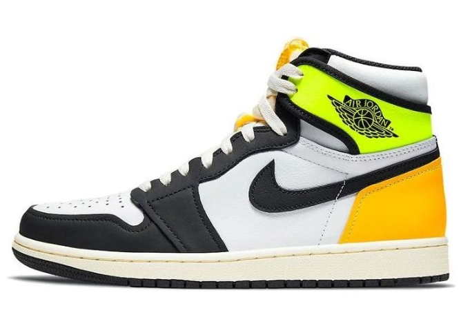 Air Jordan 1 Retro High OG White Black Volt University Gold