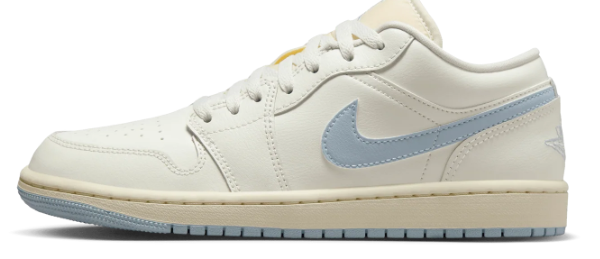 Air Jordan 1 Low Women's Sneakers – Cream / Light Blue