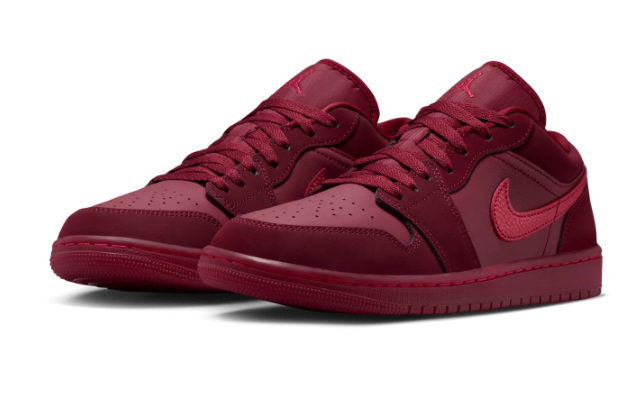 Air Jordan 1 Low SE Women's Sneakers – Burgundy / Deep Red