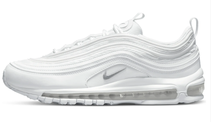 Nike Air Max 97 "Triple White" – White Leather & Mesh Sneaker