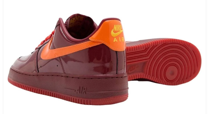 Nike Air Force 1 Low "Patent Leather Dark Team Red"