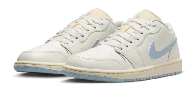 Air Jordan 1 Low Women's Sneakers – Cream / Light Blue