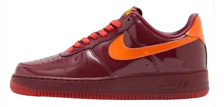Nike Air Force 1 Low "Patent Leather Dark Team Red"