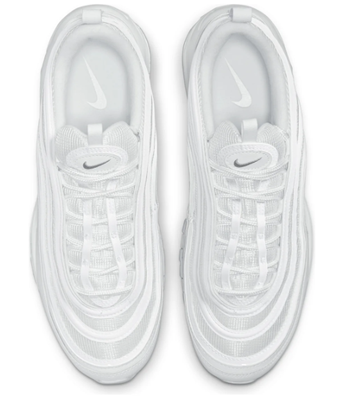 Nike Air Max 97 "Triple White" – White Leather & Mesh Sneaker
