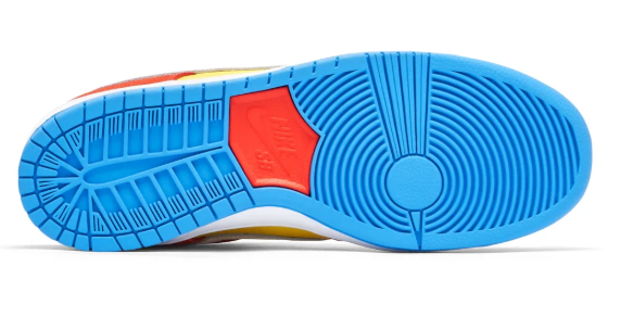 Nike SB Dunk Low 'Bart Simpson' – Yellow/Red/Blue