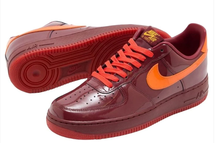 Nike Air Force 1 Low "Patent Leather Dark Team Red"