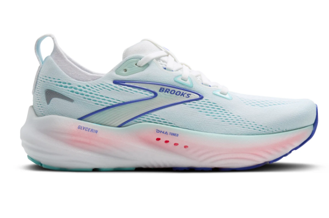 Brooks Glycerin 22 Road Running Shoes 'White/Limpet Shell/Amparo Blue'